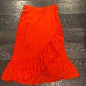 Red ruffle skirt, perfect for summertime!
